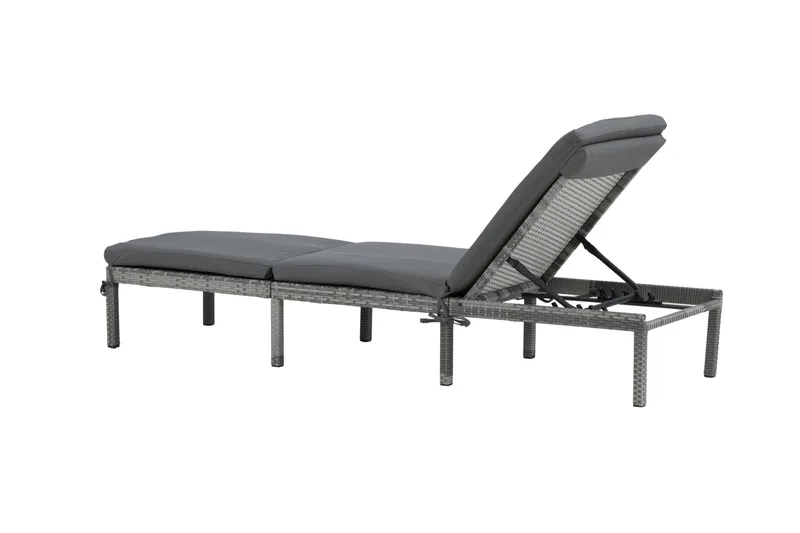 Aurinkosänky Bilbao pehmusteella - Harmaa - Puutarhakalusteet - Puutarhatuoli - Aurinkosänky & aurinkovaunu