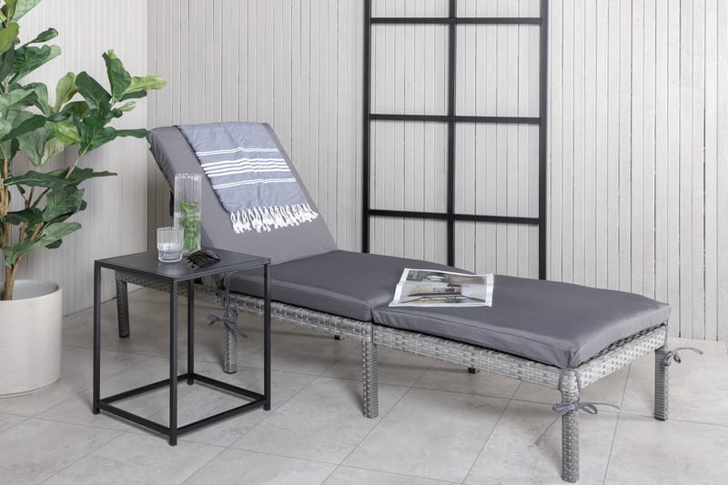 Aurinkosänky Bilbao pehmusteella - Harmaa - Puutarhakalusteet - Puutarhatuoli - Aurinkosänky & aurinkovaunu