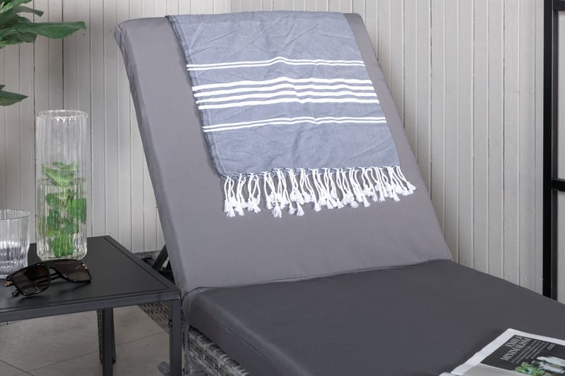 Aurinkosänky Bilbao pehmusteella - Harmaa - Puutarhakalusteet - Puutarhatuoli - Aurinkosänky & aurinkovaunu