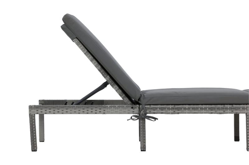 Aurinkosänky Bilbao pehmusteella - Harmaa - Puutarhakalusteet - Puutarhatuoli - Aurinkosänky & aurinkovaunu