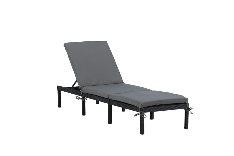 Aurinkosänky Bilbao pehmusteella, Musta/Harmaa