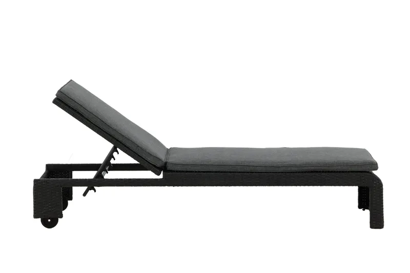 Aurinkosänky London Musta - Venture Home - Puutarhakalusteet - Puutarhatuoli - Aurinkosänky & aurinkovaunu