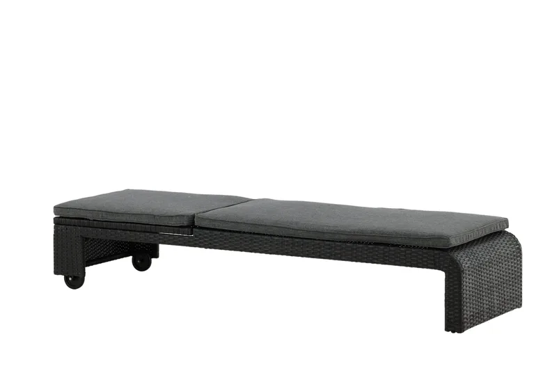 Aurinkosänky London Musta - Venture Home - Puutarhakalusteet - Puutarhatuoli - Aurinkosänky & aurinkovaunu