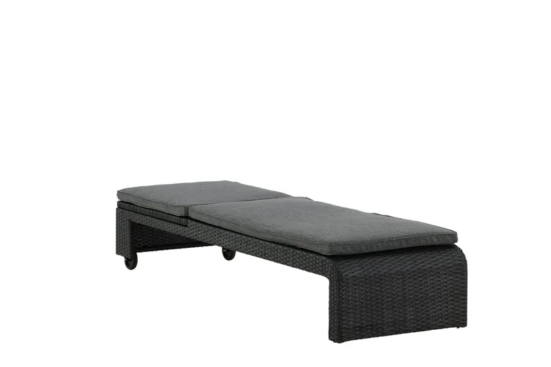 Aurinkosänky London Musta - Venture Home - Puutarhakalusteet - Puutarhatuoli - Aurinkosänky & aurinkovaunu