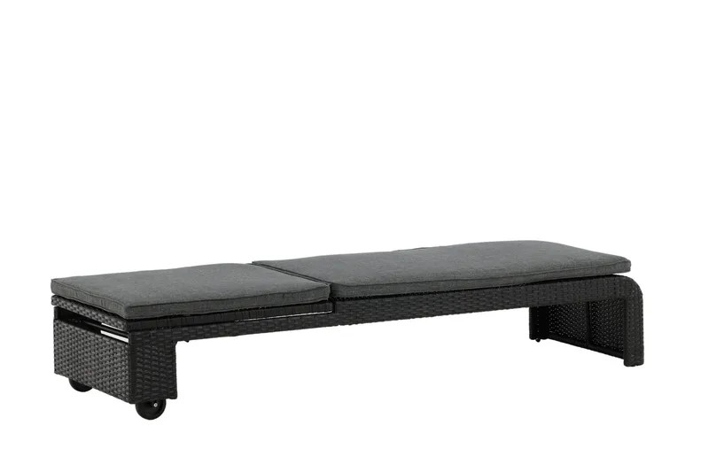 Aurinkosänky London Musta - Venture Home - Puutarhakalusteet - Puutarhatuoli - Aurinkosänky & aurinkovaunu