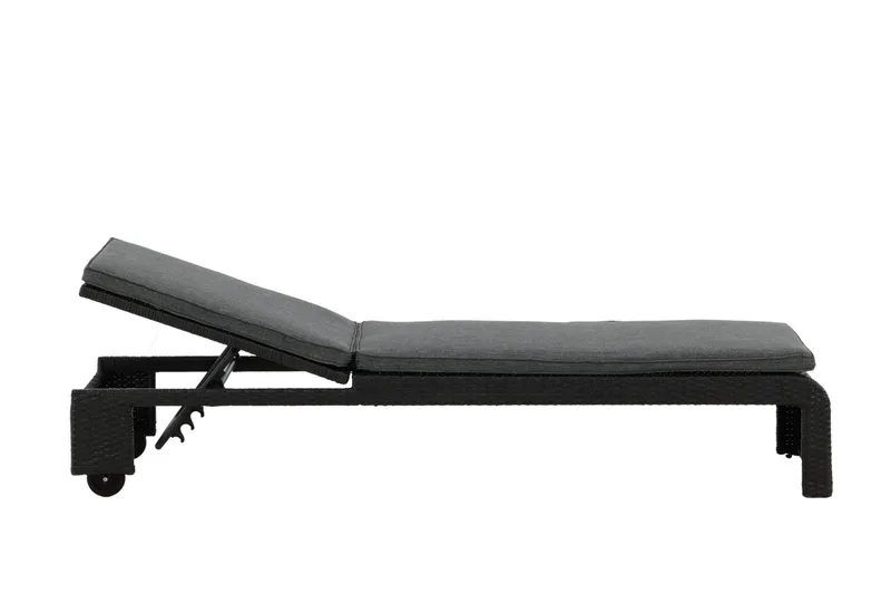 Aurinkosänky London Musta - Venture Home - Puutarhakalusteet - Puutarhatuoli - Aurinkosänky & aurinkovaunu