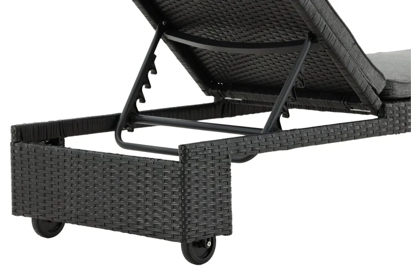 Aurinkosänky London Musta - Venture Home - Puutarhakalusteet - Puutarhatuoli - Aurinkosänky & aurinkovaunu