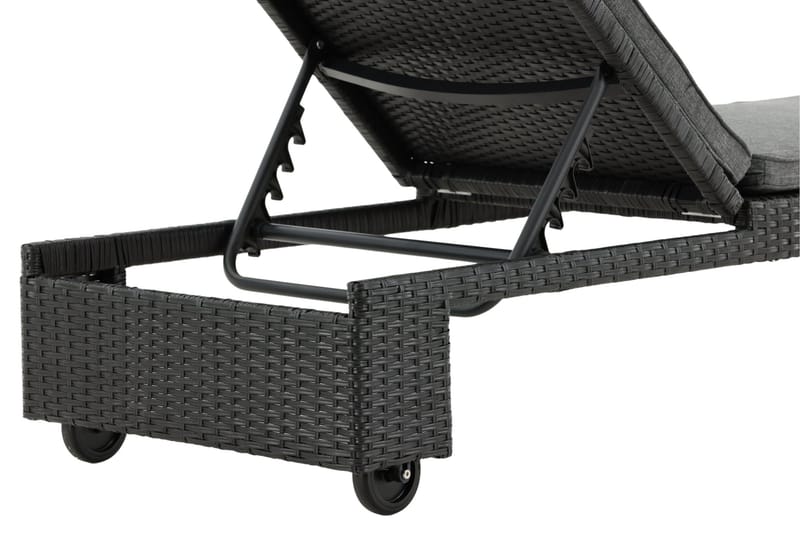 Aurinkosänky London Musta - Venture Home - Puutarhakalusteet - Puutarhatuoli - Aurinkosänky & aurinkovaunu