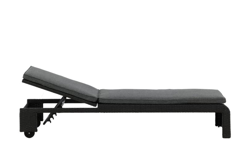 Aurinkosänky London Musta - Venture Home - Puutarhakalusteet - Puutarhatuoli - Aurinkosänky & aurinkovaunu