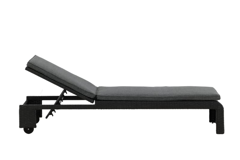 Aurinkosänky London Musta - Venture Home - Puutarhakalusteet - Puutarhatuoli - Aurinkosänky & aurinkovaunu