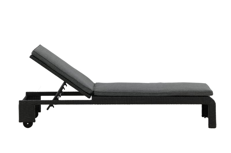 Aurinkosänky London Musta - Venture Home - Puutarhakalusteet - Puutarhatuoli - Aurinkosänky & aurinkovaunu