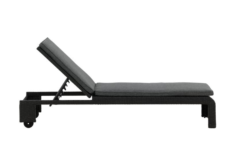 Aurinkosänky London Musta - Venture Home - Puutarhakalusteet - Puutarhatuoli - Aurinkosänky & aurinkovaunu