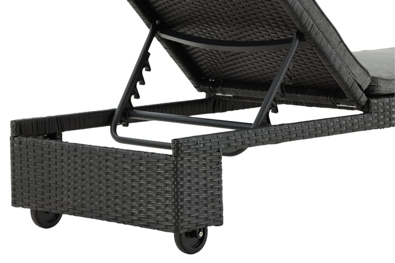 Aurinkosänky London Musta - Venture Home - Puutarhakalusteet - Puutarhatuoli - Aurinkosänky & aurinkovaunu