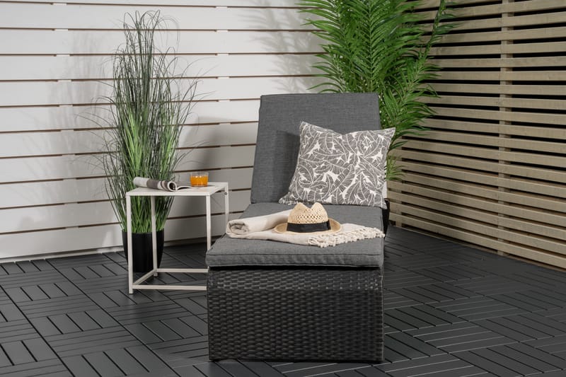 Aurinkosänky London Musta - Venture Home - Puutarhakalusteet - Puutarhatuoli - Aurinkosänky & aurinkovaunu