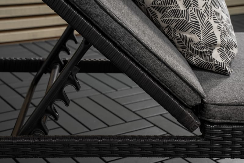 Aurinkosänky London Musta - Venture Home - Puutarhakalusteet - Puutarhatuoli - Aurinkosänky & aurinkovaunu