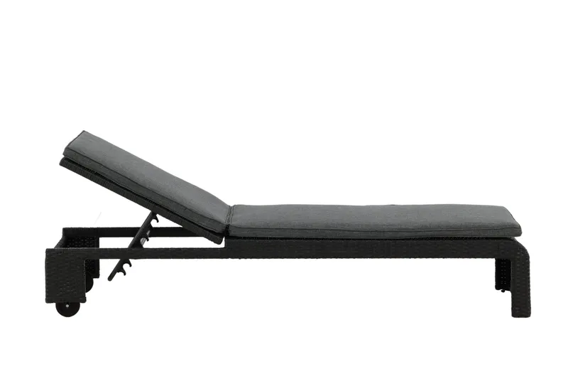 Aurinkosänky London Musta - Venture Home - Puutarhakalusteet - Puutarhatuoli - Aurinkosänky & aurinkovaunu
