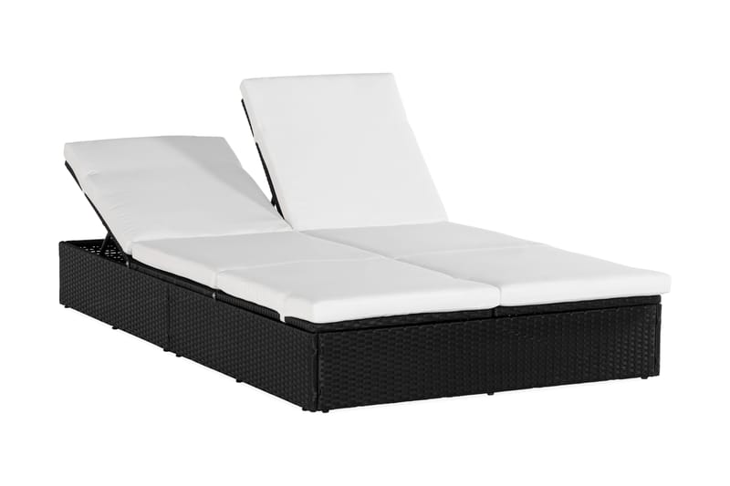 Aurinkosänky Ochovi Tupla Säädettävä - Musta/Valkoinen - Puutarhakalusteet - Puutarhatuoli - Aurinkosänky & aurinkovaunu