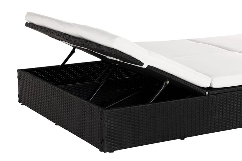 Aurinkosänky Ochovi Tupla Säädettävä - Musta/Valkoinen - Puutarhakalusteet - Puutarhatuoli - Aurinkosänky & aurinkovaunu