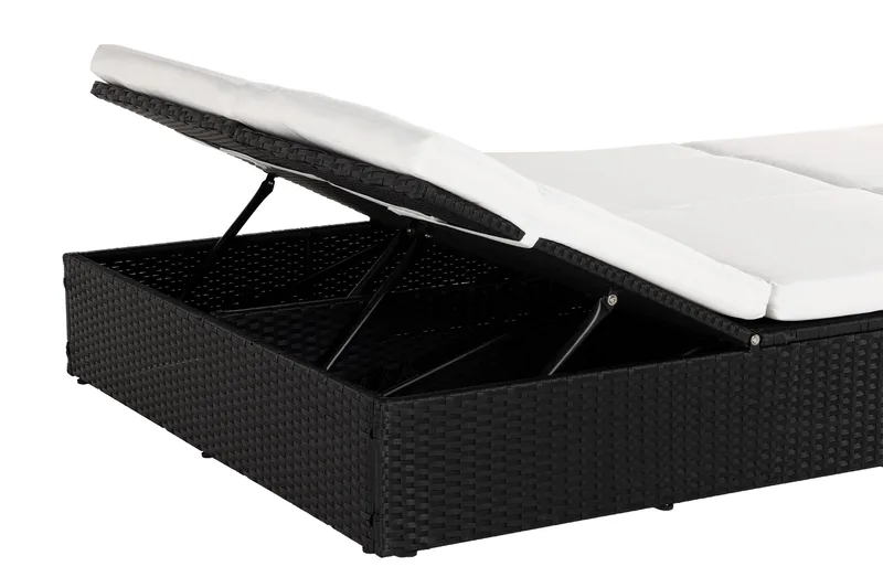 Aurinkosänky Ochovi Tupla Säädettävä - Musta/Valkoinen - Puutarhakalusteet - Puutarhatuoli - Aurinkosänky & aurinkovaunu