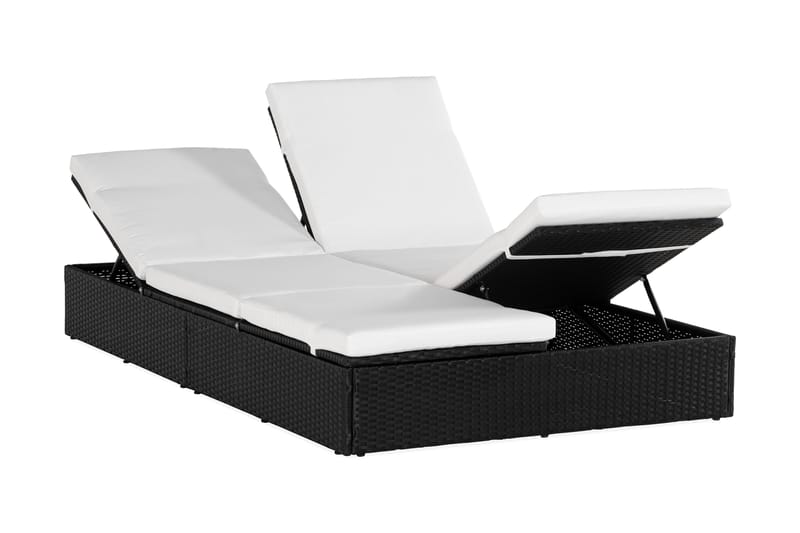 Aurinkosänky Ochovi Tupla Säädettävä - Musta/Valkoinen - Puutarhakalusteet - Puutarhatuoli - Aurinkosänky & aurinkovaunu