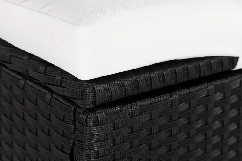 Aurinkosänky Ochovi Tupla Säädettävä - Musta/Valkoinen - Puutarhakalusteet - Puutarhatuoli - Aurinkosänky & aurinkovaunu