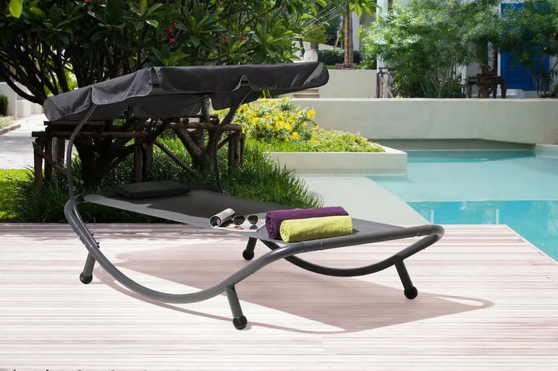 Aurinkosänky Terno 110x200 cm - Harmaa - Puutarhakalusteet - Puutarhatuoli - Aurinkosänky & aurinkovaunu