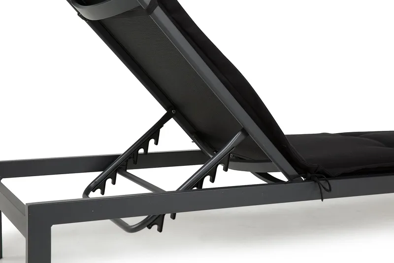 Aurinkosänky Tunis - Musta - Puutarhakalusteet - Puutarhatuoli - Aurinkosänky & aurinkovaunu