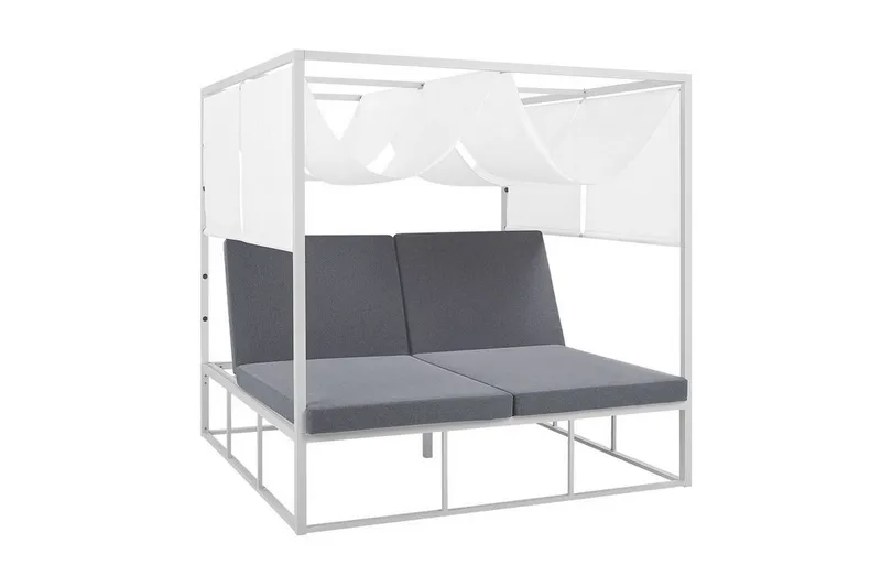 Aurinkosänky Pallanza katoksella Valkoinen/Harmaa, undefined