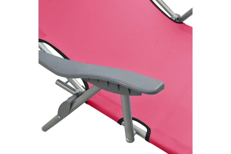 Aurinkotuoli katoksella teräs vaaleanpunainen - Pinkki - Puutarhakalusteet - Puutarhatuoli - Aurinkosänky & aurinkovaunu