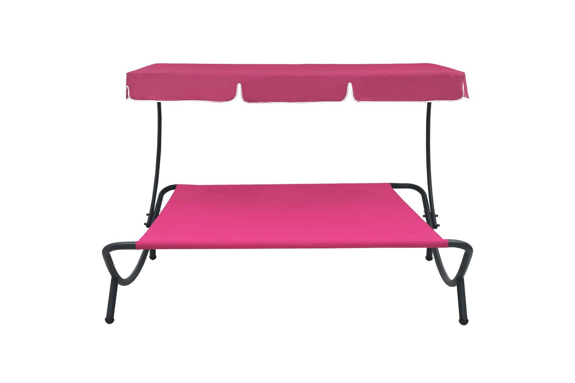 Aurinkovuode katoksella pinkki - Pinkki - Puutarhakalusteet - Puutarhatuoli - Aurinkosänky & aurinkovaunu