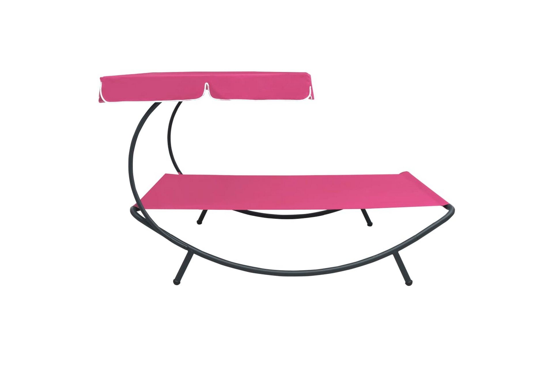 Aurinkovuode katoksella pinkki - Pinkki - Puutarhakalusteet - Puutarhatuoli - Aurinkosänky & aurinkovaunu