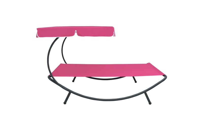 Aurinkovuode katoksella pinkki - Pinkki - Puutarhakalusteet - Puutarhatuoli - Aurinkosänky & aurinkovaunu