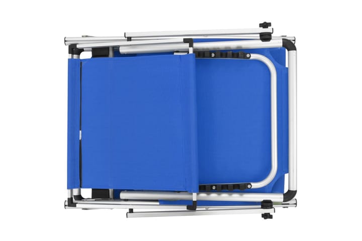 Kokoontaitettava aurinkotuoli katoksella textilene sininen - Sininen - Aurinkosänky & aurinkovaunu
