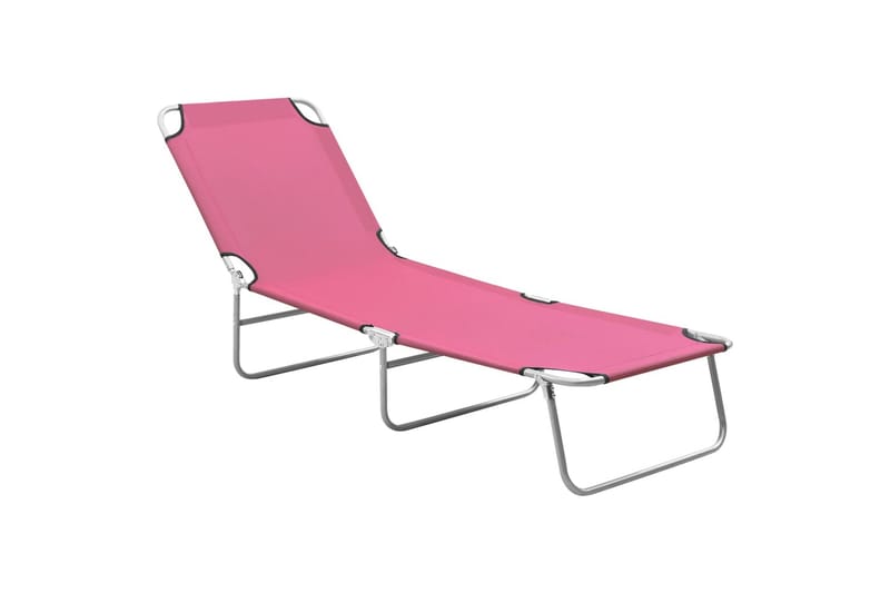 Kokoontaitettava aurinkotuoli teräs ja kangas pinkki - Pinkki - Puutarhakalusteet - Puutarhatuoli - Aurinkosänky & aurinkovaunu