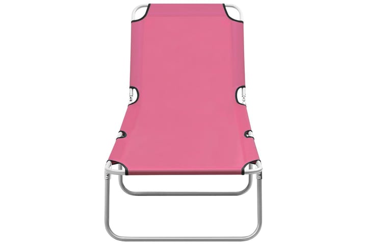Kokoontaitettava aurinkotuoli teräs ja kangas pinkki - Pinkki - Aurinkosänky & aurinkovaunu