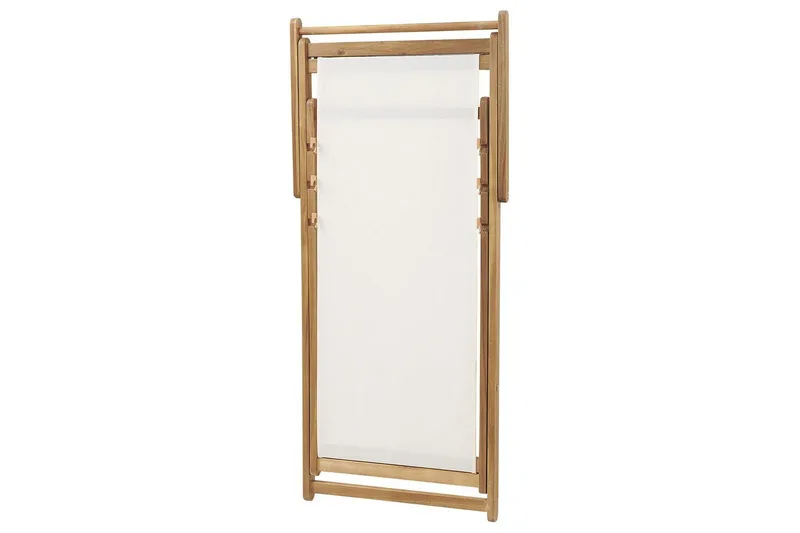 Aurinkotuoli 2 vaihtokankaat Anzio - Vaalea puu, valkoinen, monivärinen - Puutarhakalusteet - Puutarhatuoli - Aurinkotuoli