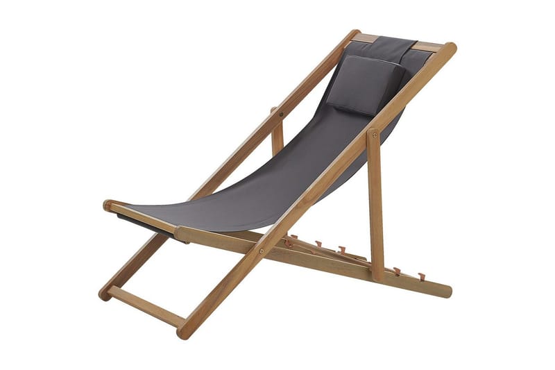 Aurinkotuoli 2 vaihtokankaat Avellino - Harmaa, Vaalea puu, Monivärinen - Puutarhakalusteet - Puutarhatuoli - Aurinkotuoli