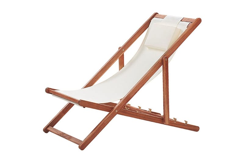 Aurinkotuoli 2 vaihtokankaat Avellino - Valkoinen, tumma puu, monivärinen - Puutarhakalusteet - Puutarhatuoli - Aurinkotuoli