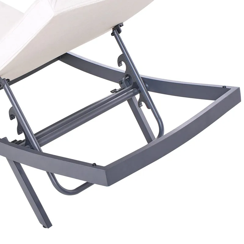 Aurinkotuoli Amelia - Beige, musta - Puutarhakalusteet - Puutarhatuoli - Aurinkotuoli