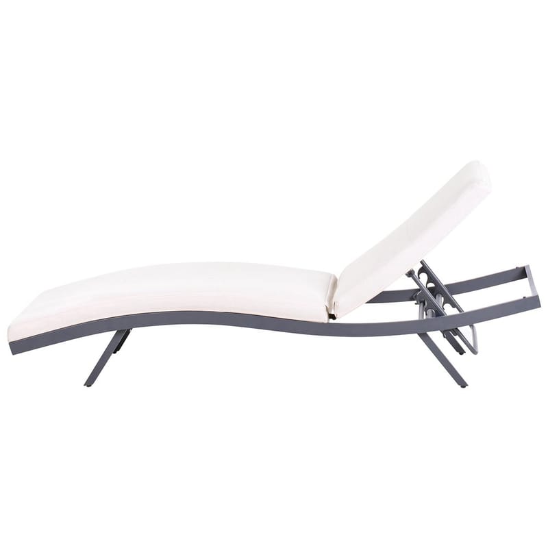 Aurinkotuoli Amelia - Beige, musta - Puutarhakalusteet - Puutarhatuoli - Aurinkotuoli