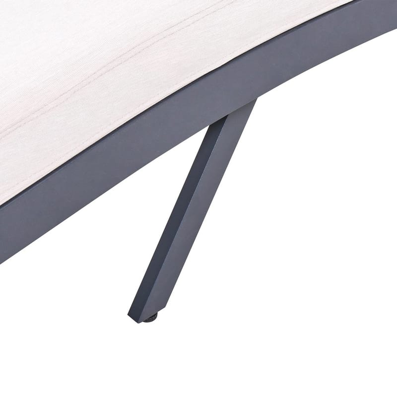 Aurinkotuoli Amelia - Beige, musta - Puutarhakalusteet - Puutarhatuoli - Aurinkotuoli