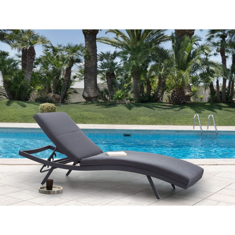 Aurinkotuoli Amelia - Harmaa - Puutarhakalusteet - Puutarhatuoli - Aurinkotuoli