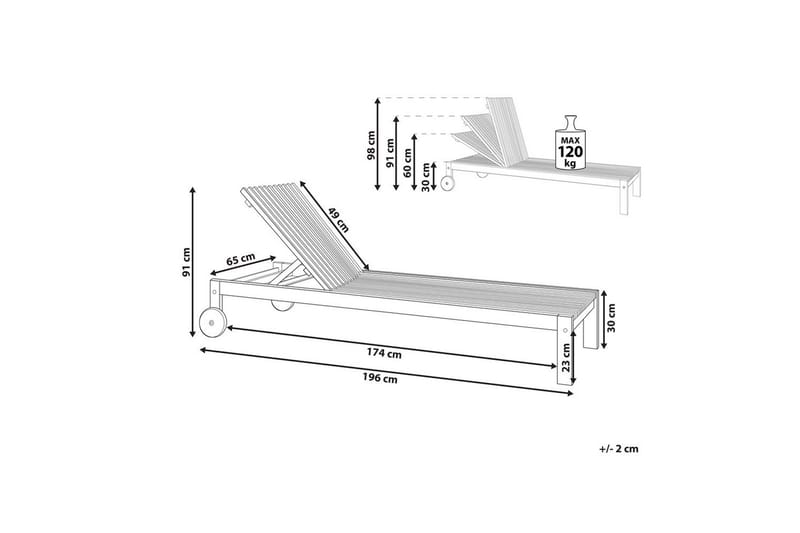 Aurinkotuoli Bellano - Puutarhakalusteet - Puutarhatuoli - Aurinkosänky & aurinkovaunu