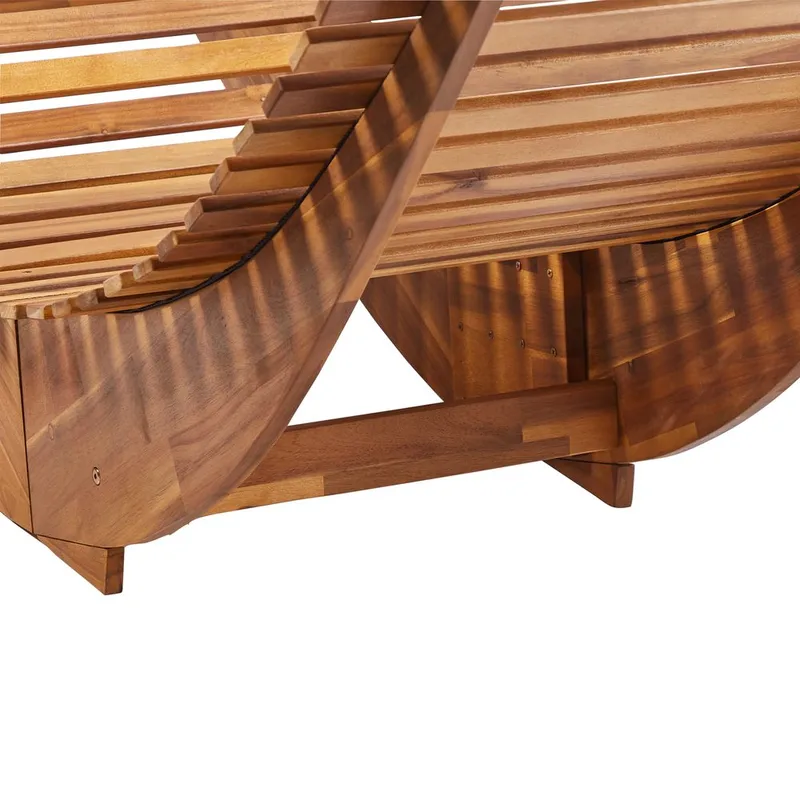 Aurinkotuoli Brescia Premium - Vaalea puu, vaaleanharmaa - Puutarhakalusteet - Puutarhatuoli - Aurinkotuoli