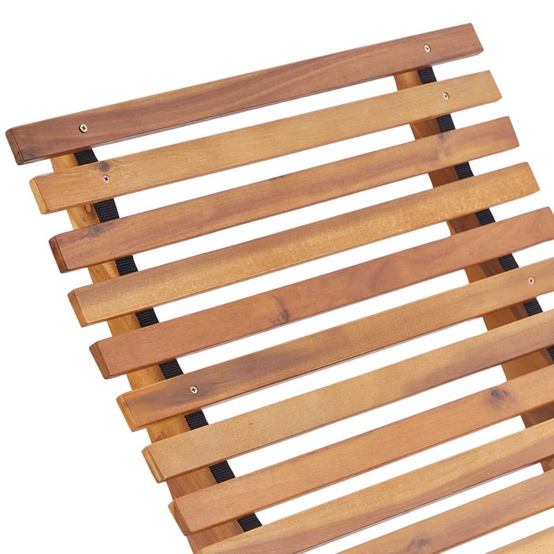 Aurinkotuoli Brescia Premium - Vaalea puu, punainen - Puutarhakalusteet - Puutarhatuoli - Aurinkotuoli