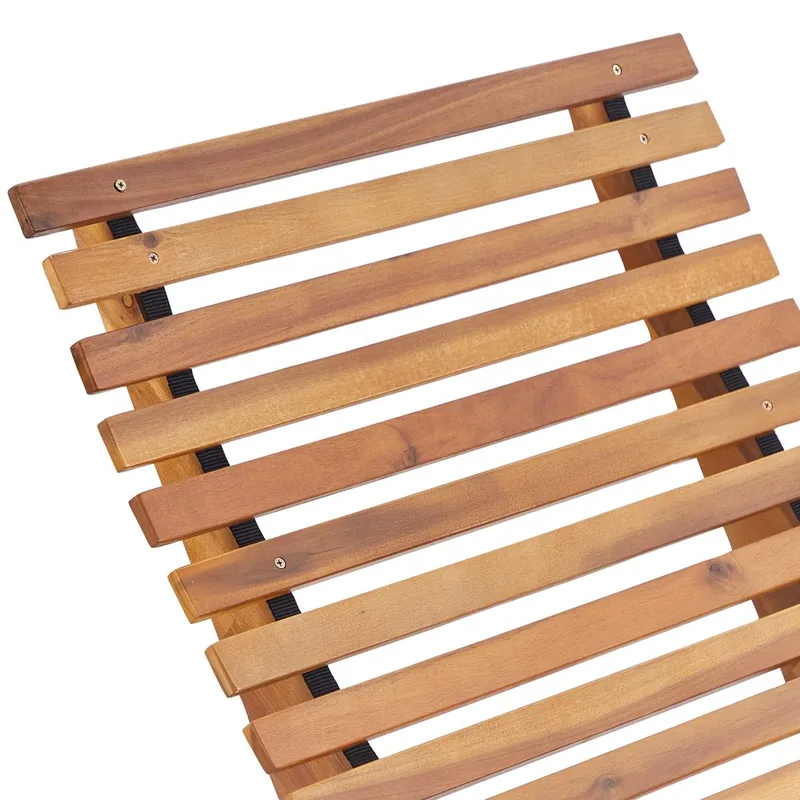 Aurinkotuoli Brescia Premium - Vaalea puu, vaaleanharmaa - Puutarhakalusteet - Puutarhatuoli - Aurinkotuoli