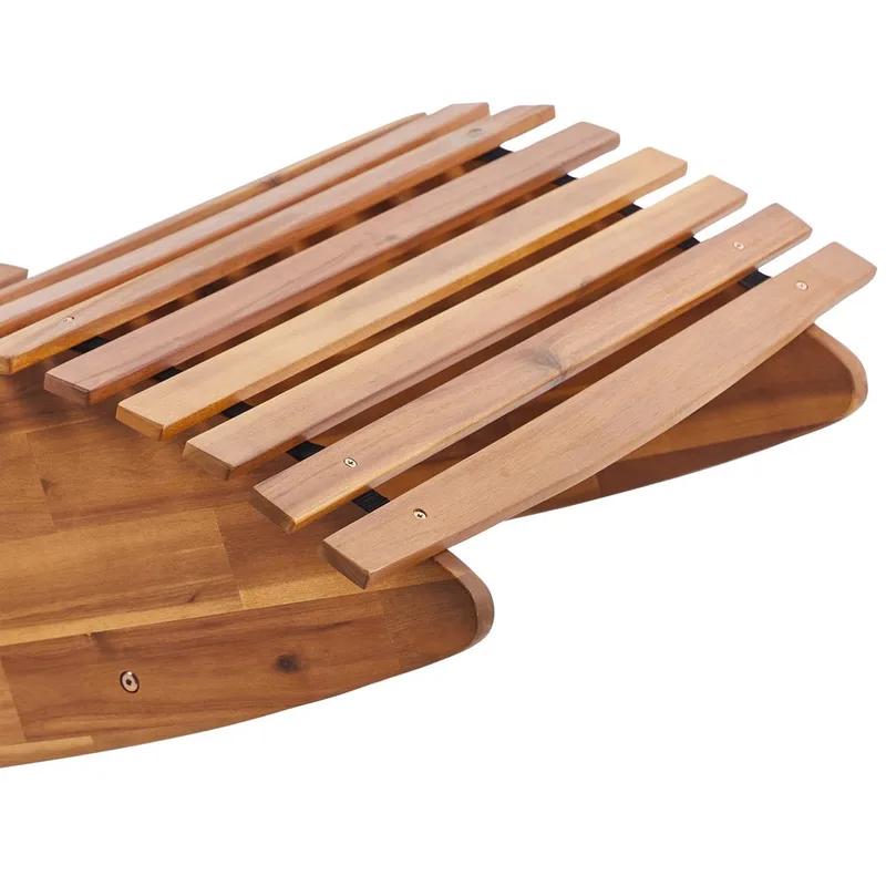 Aurinkotuoli Brescia Premium - Vaalea puu, vaaleanharmaa - Puutarhakalusteet - Puutarhatuoli - Aurinkotuoli