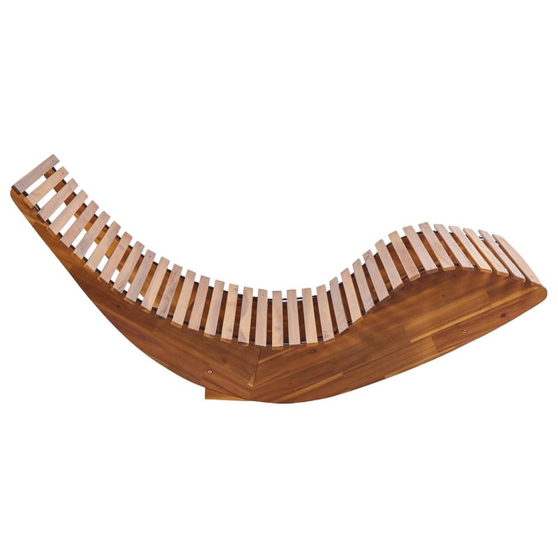 Aurinkotuoli Brescia Premium - Vaalea puu, punainen - Puutarhakalusteet - Puutarhatuoli - Aurinkotuoli