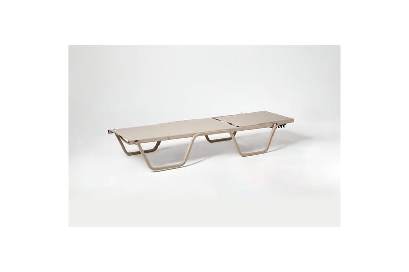 Aurinkotuoli ja sivupöytäsarja (2 osaa) Azoula Beige - Beige - Puutarhakalusteet - Puutarhatuoli - Aurinkotuoli