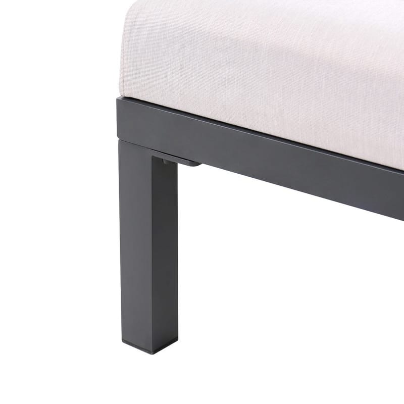 Aurinkotuoli Lariano - Beige, musta - Puutarhakalusteet - Puutarhatuoli - Aurinkotuoli